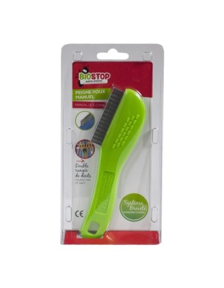 BIOSTOP PEIGNE POUX MANUEL MÉTALLIQUE
