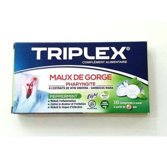 TRIPLEX MAUX DE GORGE 16 COMPRIMES
