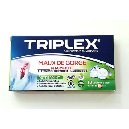 TRIPLEX MAUX DE GORGE 16 COMPRIMES