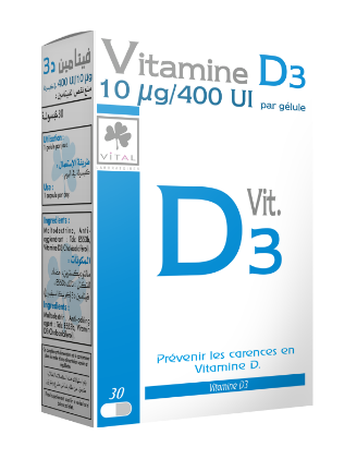 VITAMINE D3 VITAL 30 GELULE