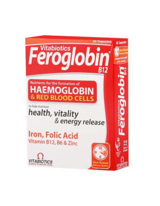 FEROGLOBIN VITABIOTICS  30 CAPSULES