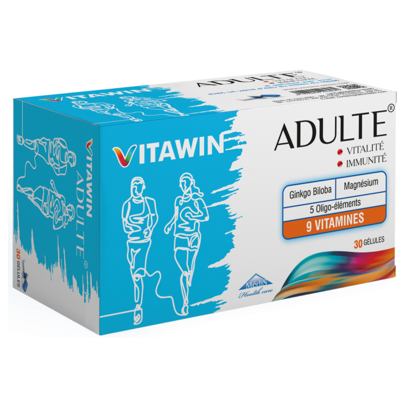 VITAWIN ADULTE VITALITÉ IMMUNITÉ 30 GÉLULES