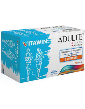 VITAWIN ADULTE VITALITÉ IMMUNITÉ 30 GÉLULES