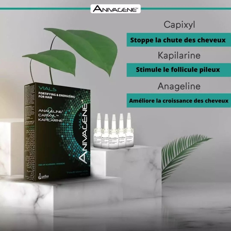 ANIVAGENE AMPOULES FORTIFIANTES & ÉNERGISANTES POUR CHEVEUX
