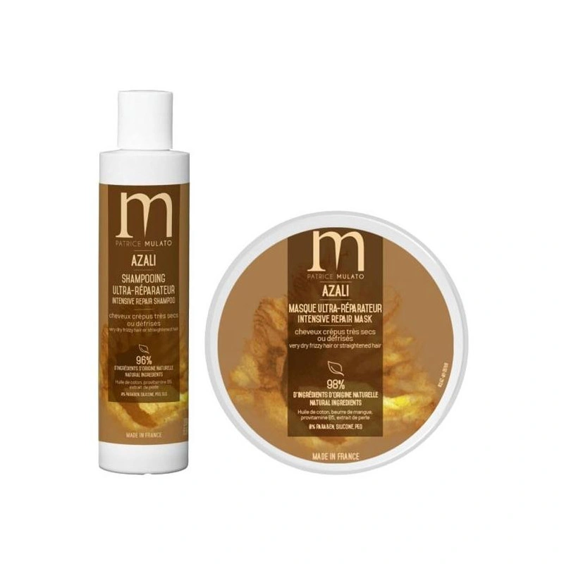 PATRICE MULATO - KIT AZALI ULTRA REPARATEUR shampooing et masque 200ml PATRICE MULATO - KIT AZALI ULTRA REPARATEUR shampooing et masque 200ml