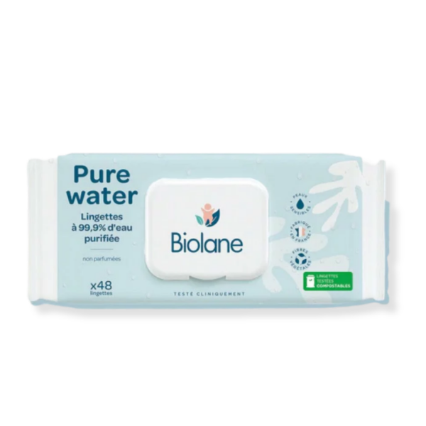 BIOLANE LINGETTES PURE WATER B48