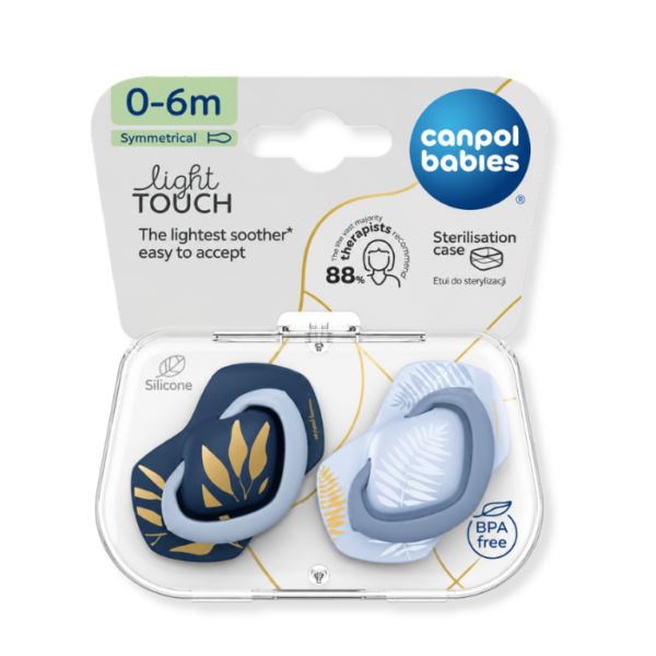 CANPOL BABIES 2 Sucettes Symetriques Silicone 0-6M Gold