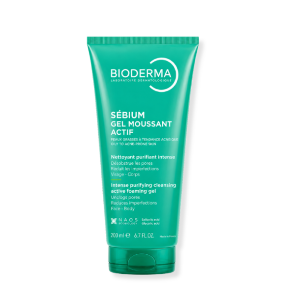 BIODERMA SEBIUM GEL MOUSSANT ACTIF TUBE 200ML