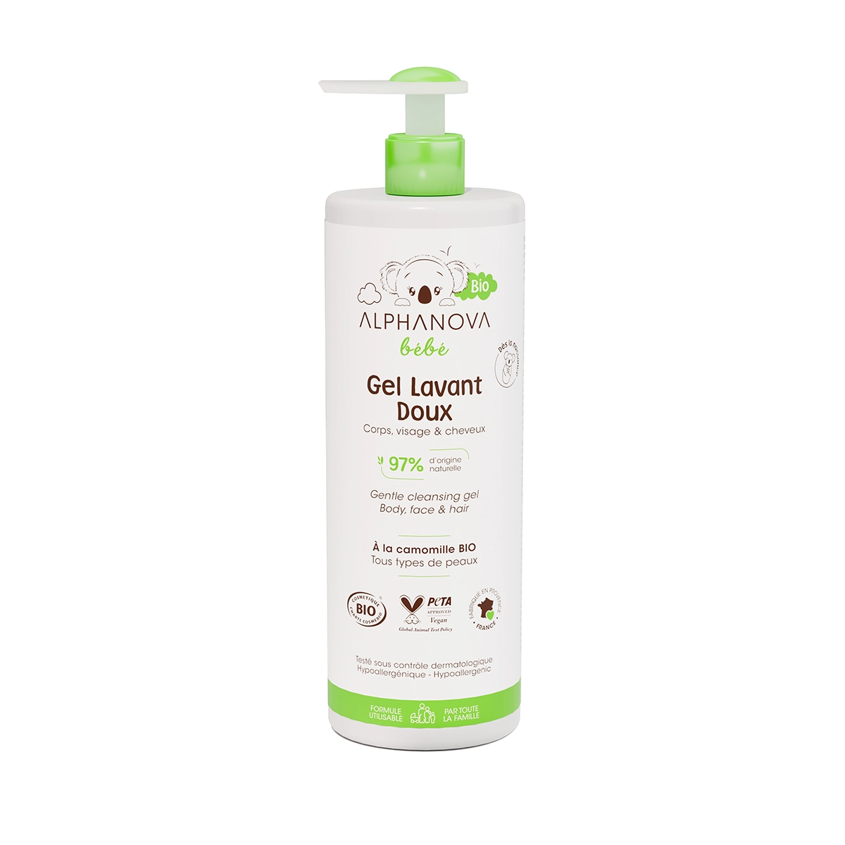 ALPHANOVA GEL LAVANT DOUX 400ML ALPHANOVA GEL LAVANT DOUX 400ML – Image 1