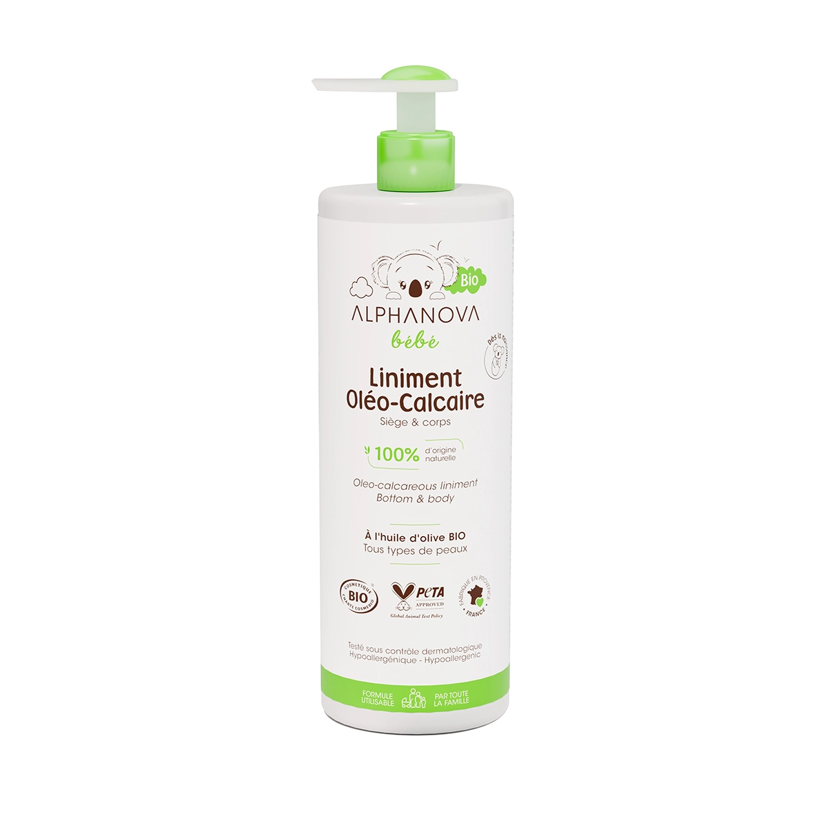 ALPHANOVA LINIMENT OLEOCALCAIRE 400ML ALPHANOVA LINIMENT OLEOCALCAIRE 400ML – Image 1
