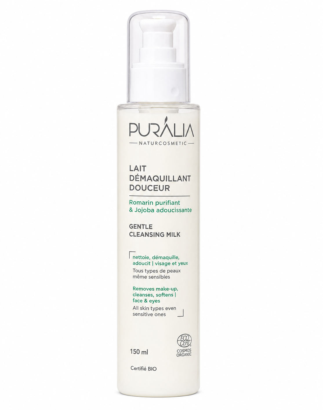 PURALIA LAIT DEMAQUILLANT DOUCEUR 150ML PURALIA LAIT DEMAQUILLANT DOUCEUR 150ML – Image 1