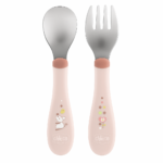 CHICCO COUVERTS EN METAL ROSE 18M+