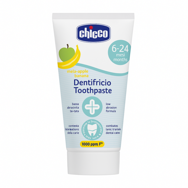 CHICCO DENTIFRICE POMME BANANE SANS FLUOR 6-24M 50ML