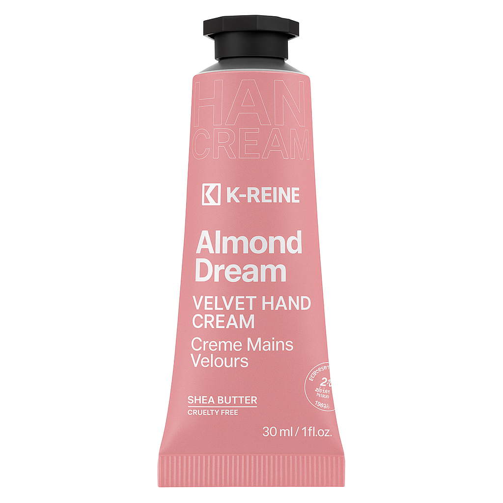 k-reine-velvet-hand-cream-almond-dream-30ml K-REINE VELVET HAND CREAM ALMOND DREAM 30ML – Image 1