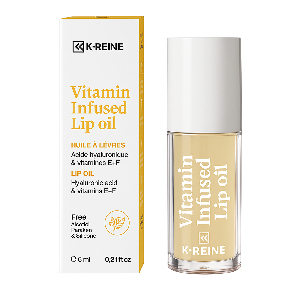 k-reine-vitamin-infused-lip-oil-vanilla-6ml-2294 K-REINE VITAMIN INFUSED LIP OIL VANILLA 6ML 2294 – Image 1