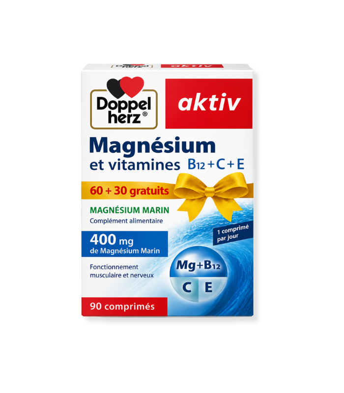 AKTIV MAGNESIUM VITAMINES C+E 60 COMPRIMES+30 COMPRIMES (OFFERT)